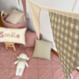 Bandeirinha Decorativa - Rosa & Vichy Verde