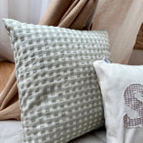 Almofada decorativa vichy verde